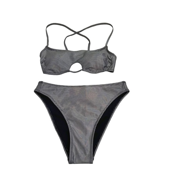 No Boundaries NOBO Hologenic Dot Bikini Set Juniors Size Small 3-5 - Picture 5 of 16